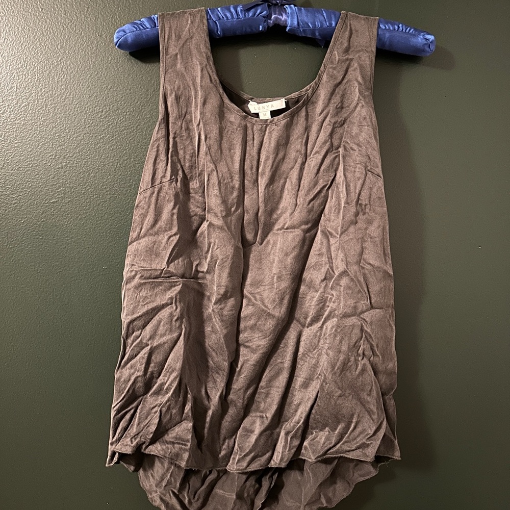 Lunya Dark Gray Silk Pajama Set